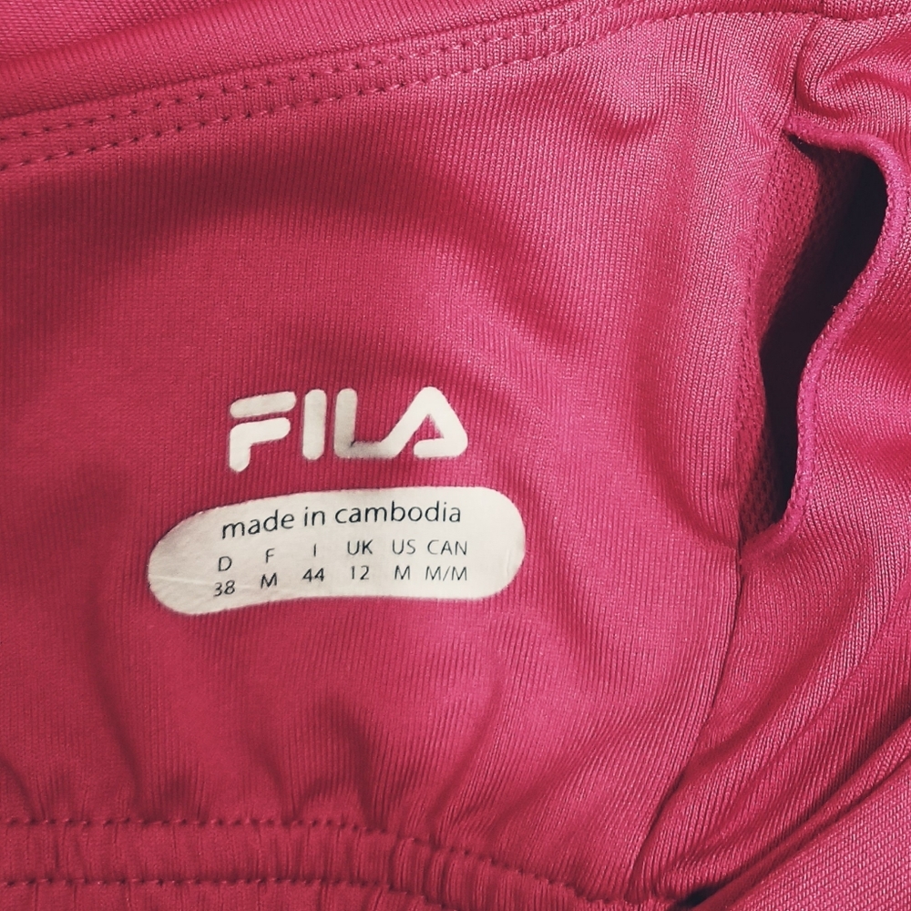 FILA Deep Pink Halter Athletic Tank Top with Ruffled Racerback M - Picture 4 of 7